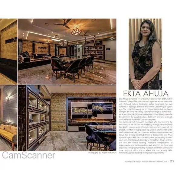 Project featured in Architectural & Interiors Reflection Magazine